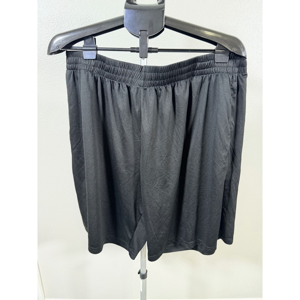 Mens 2XL Athletic Shorts Black Stretch Elastic Waist Training Running Athleisure